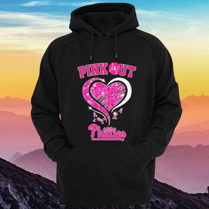 Philadelphia Phillies Pink Out Breast Cancer Awareness Ribbon T-Shirt hoodie