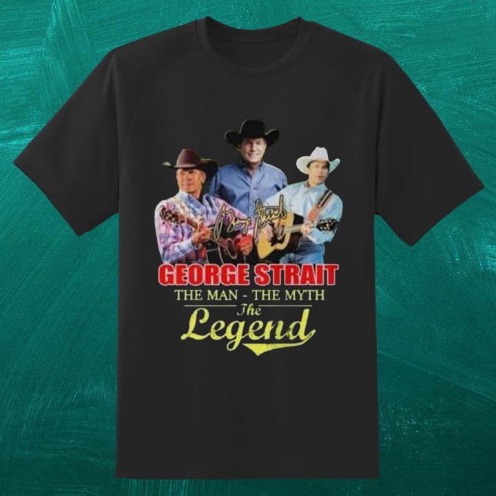 George Strait The Man The Myth The Legend Autograph T-Shirt For Fans