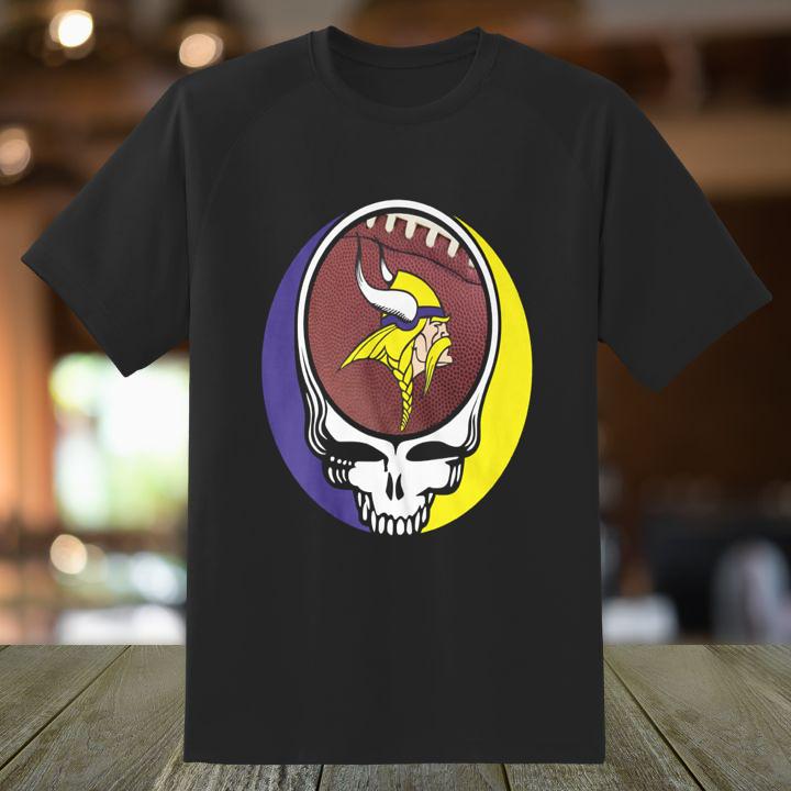 Official Minnesota Vikings Grateful Dead Steal Your Face T-Shirt