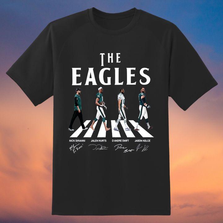 Awesome The Philadelphia Eagles Abbey Road Autograph Nick Sirianni T-Shirt
