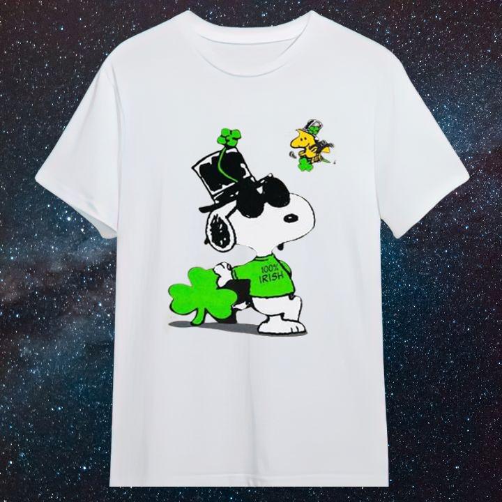 Peanuts Snoopy And Woodstock 100% Irish St. Patricks Day T-Shirt
