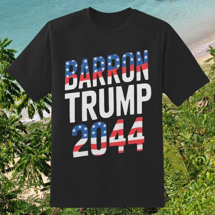 Barron Trump 2044 Election Parody Political Humor American Flag Shirt