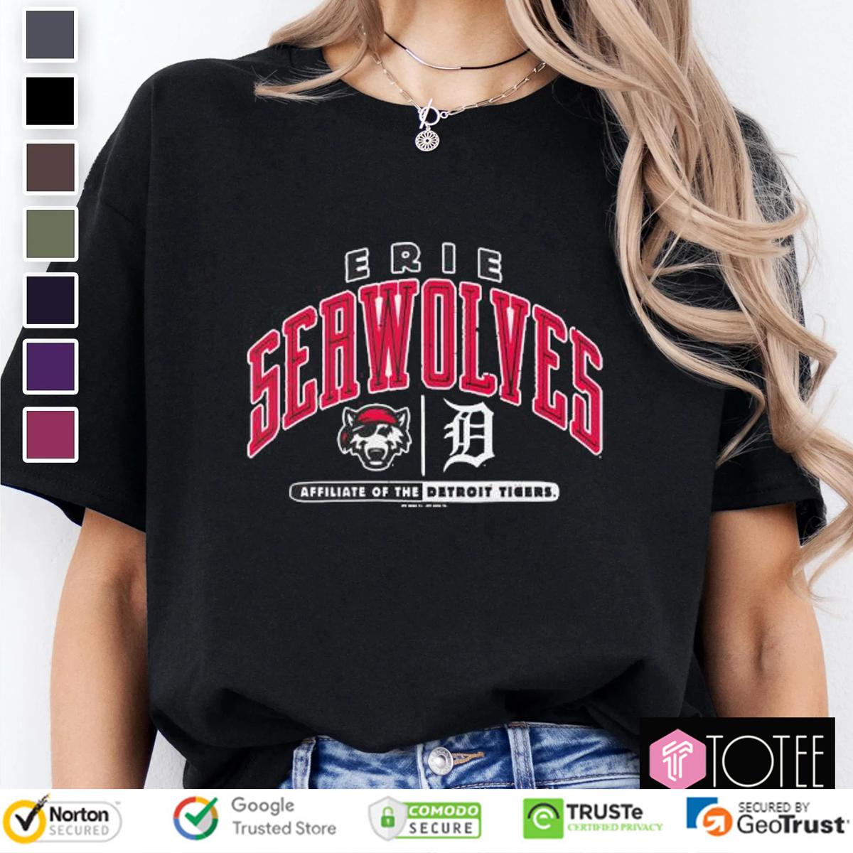 Erie Seawolves Affiliate Of The Detroit Tigers MLB Baseball T-Shirt