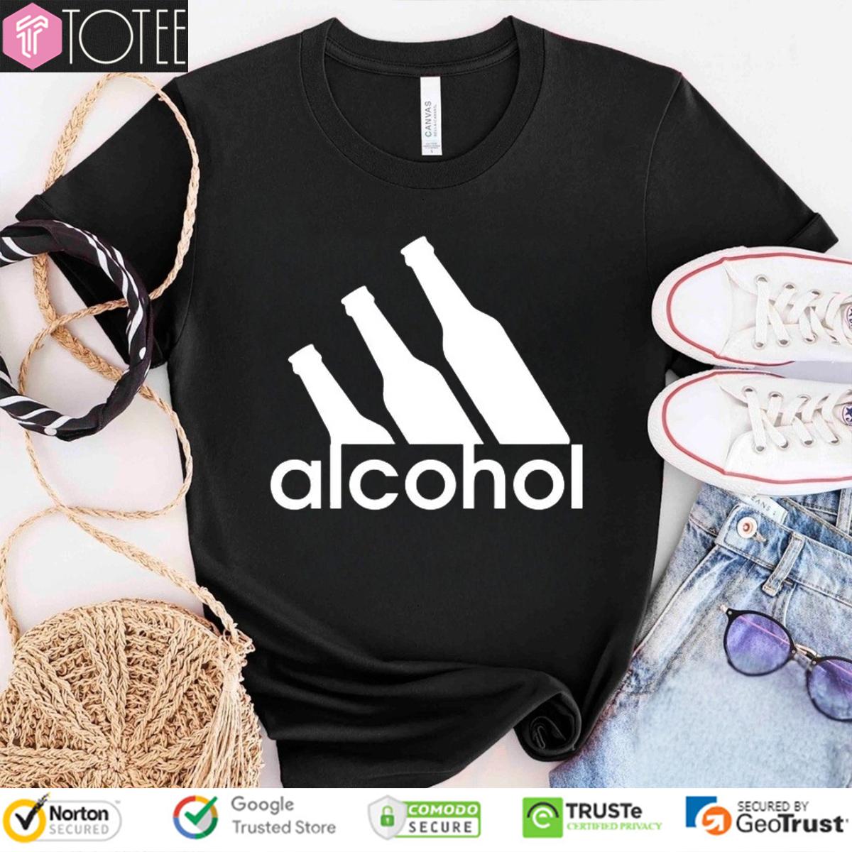 Alcohol Parody Adidas Logo T-Shirt