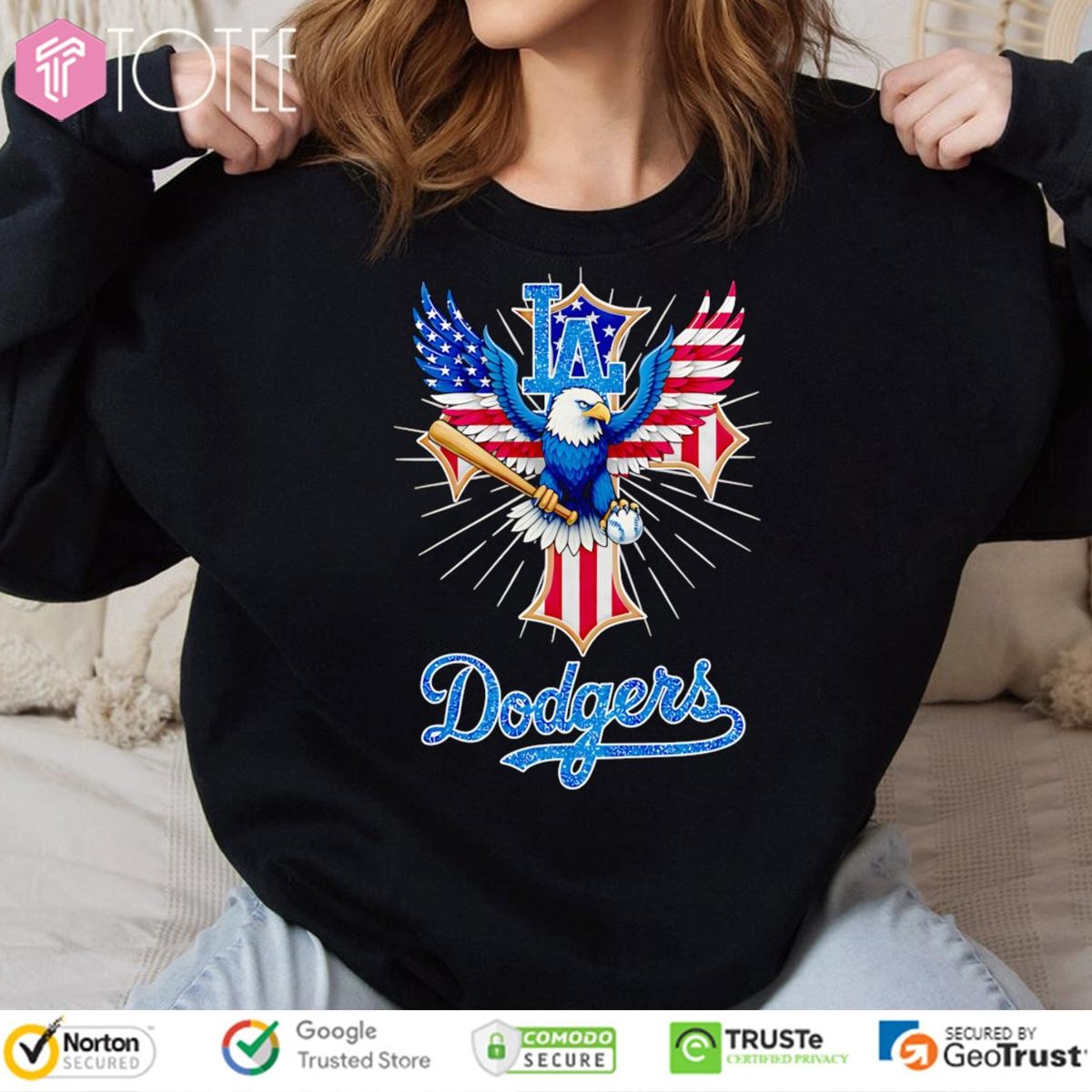 Eagle Baseball Los Angeles Dodgers Cross Sweatshirt