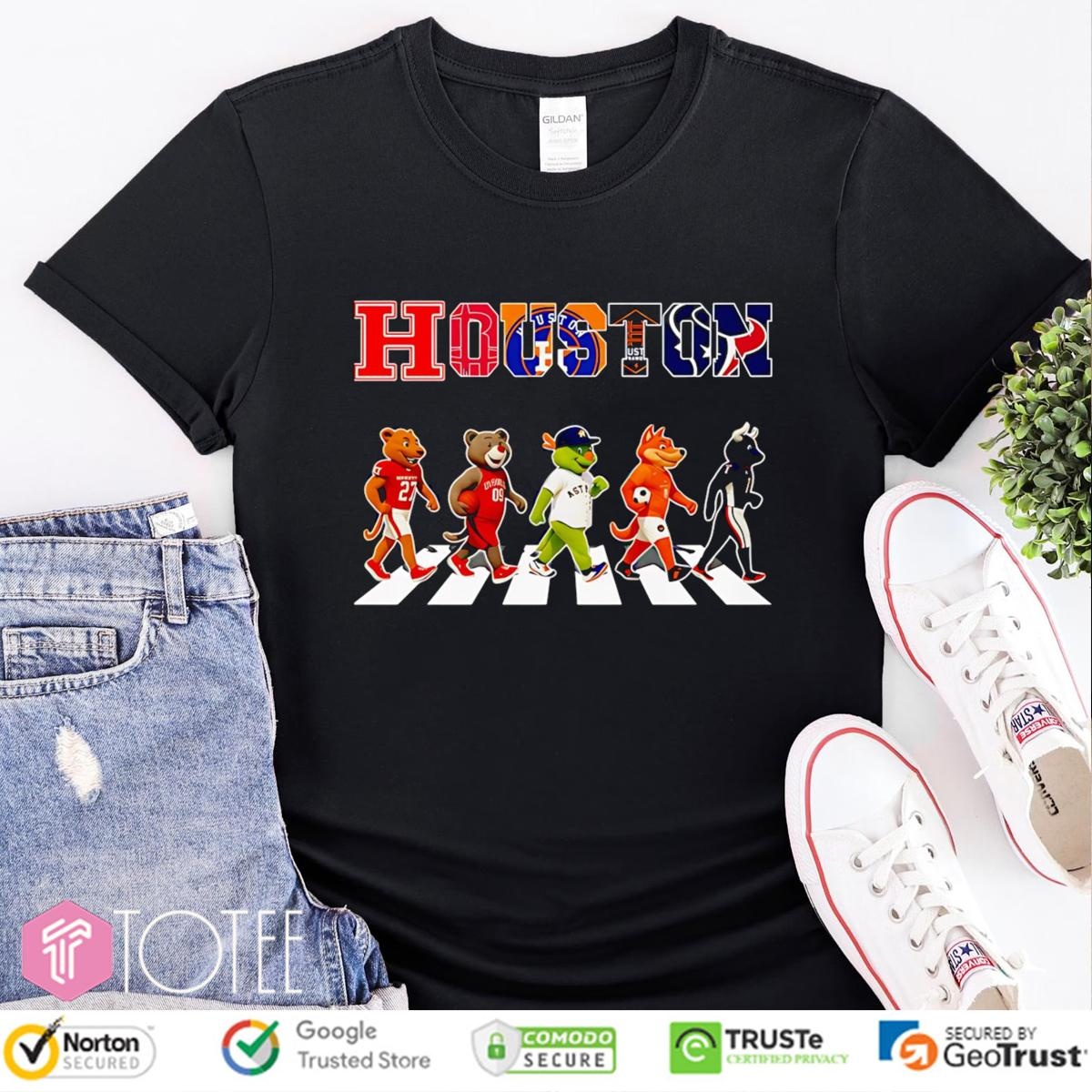 Houston Sports Chibi Mascot Cross Road T-shirt