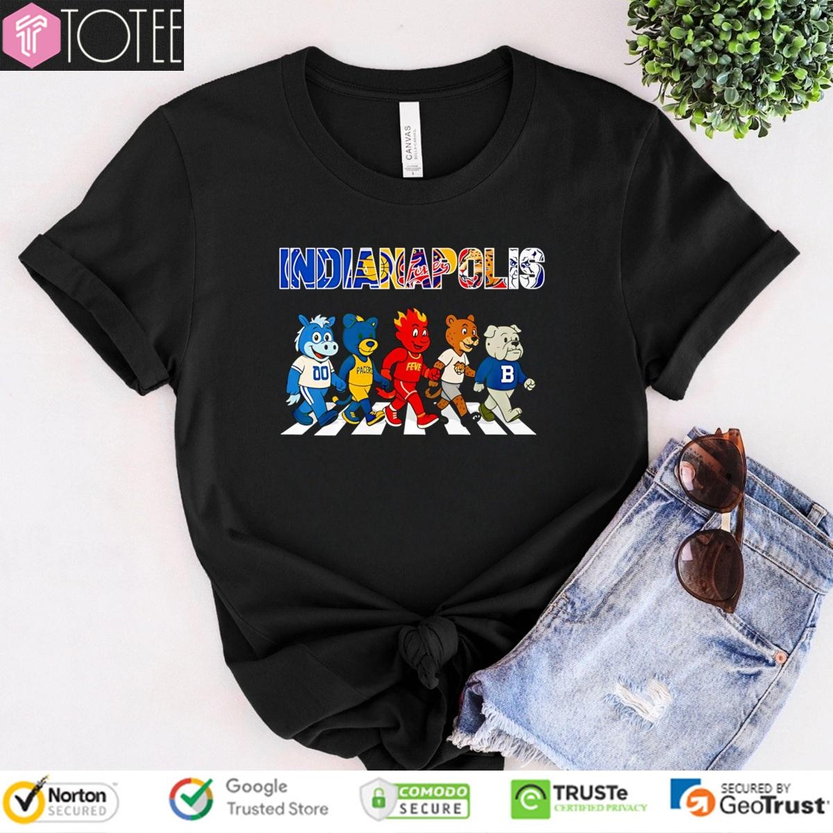 Indianapolis Sports Chibi Mascot Cross Road T-shirt
