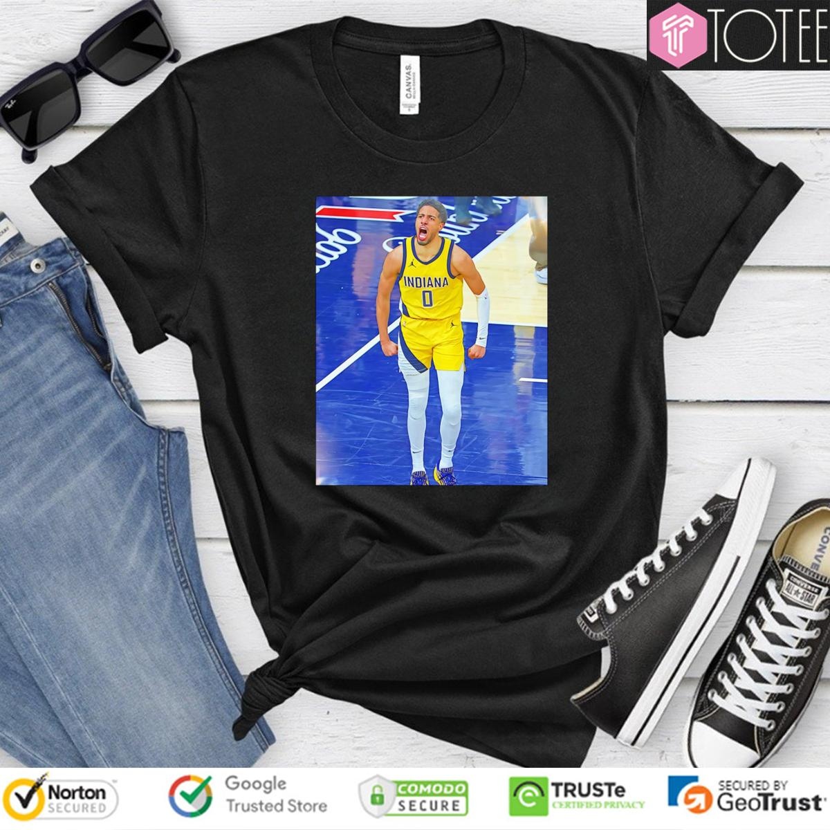 Tyrese Haliburton Indiana Pacers Game Frames T-shirt
